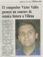 1r Premi al Concurs de Villena